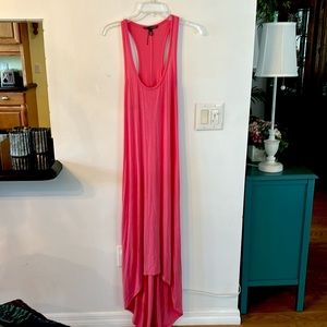 Coral color high, low, Victoria’s Secret tank top dress